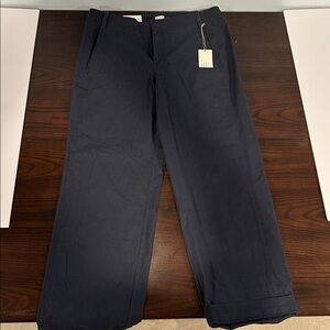 A New Day Women’s Navy Blue Stretch Cotton Pants Size 14 NWT – Straight Leg